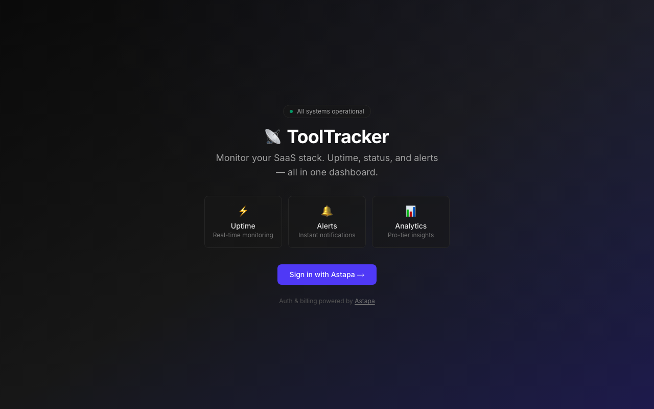 Your app's landing page